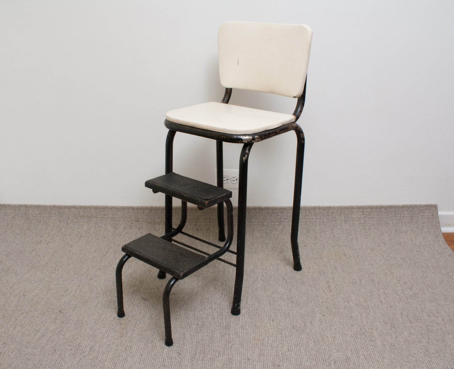 antique design kitchen step stool chair