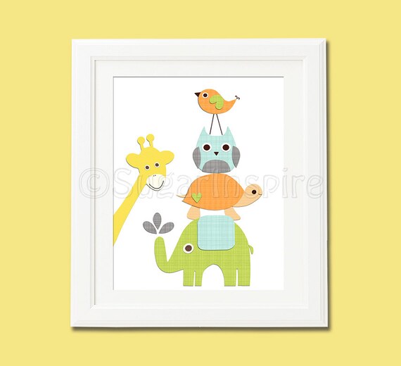 Animals nursery wall art Nursery Art Print UNFRAMED 8x10