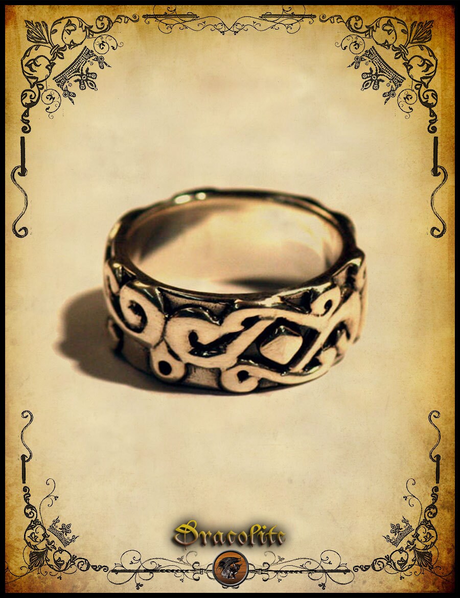 Bam01 Medieval wedding ring Sterling silver 925