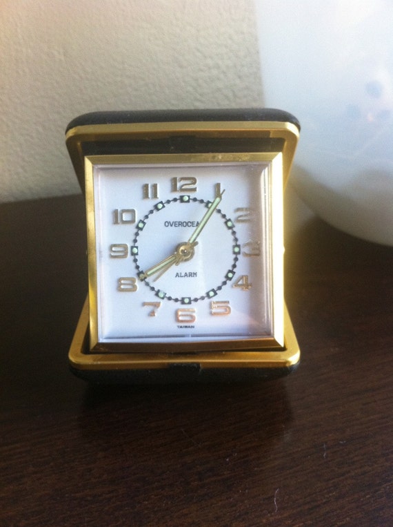 70's Alarm clock / travel clock / Small Collectible