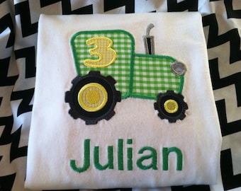 Boys 2 Pc Tractor Applique by Three Sisters