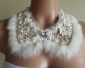detachable peter pan collar necklace beads bridal wedding valentines day gift for her nr. 05