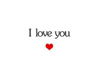 I love you in French Card for her or him Francais Je