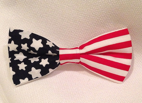 American Flag Bow Red White And Blue Hair Bow 4th of by LilNicks