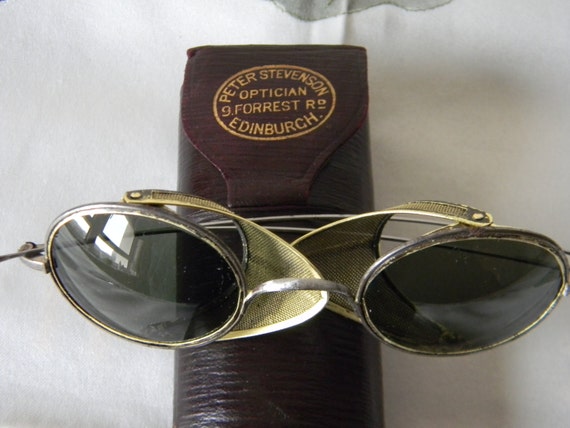 Antique 1900s Sunglasses Steel Oval Early By Tamtasvintage 