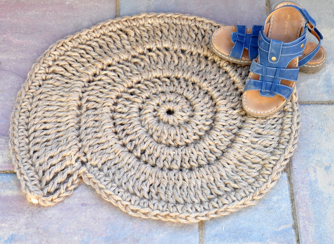 Button Shell Door mat Beach House Front Door Decor Natural