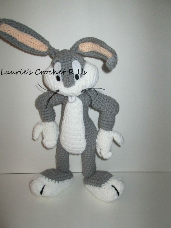 Items similar to Handmand Crochet Bugs Bunny doll...Looney Tunes on Etsy