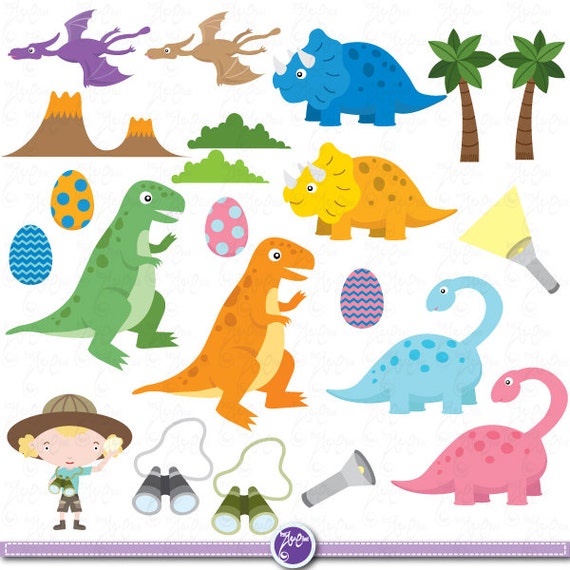 Dinosaurs - Clip art ,dinosaurs clipart, cute dinosaurs for perfect for ...