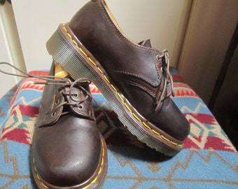 Childrens Doc Marten Brown Oxfords Size US 12 Made In England