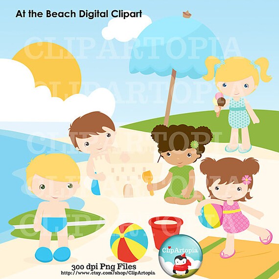 clipart family at the beach - photo #35