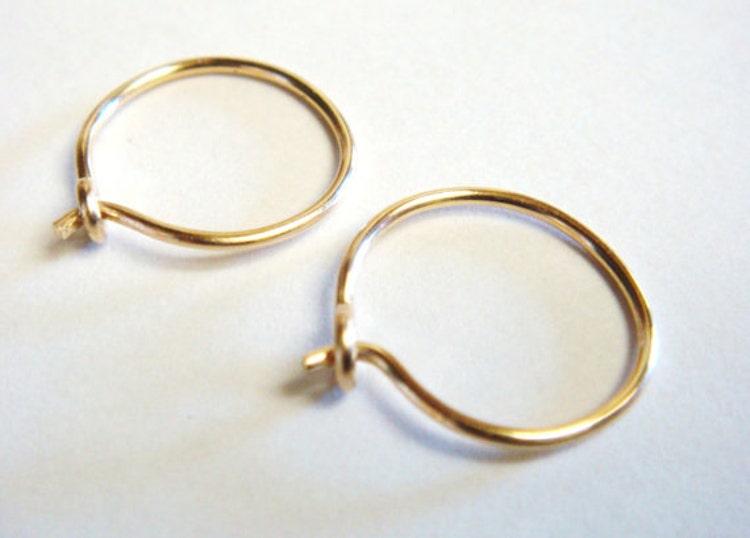 Hoop Earrings Small Hoop Earrings Small Brass by SimplyEarcuffs