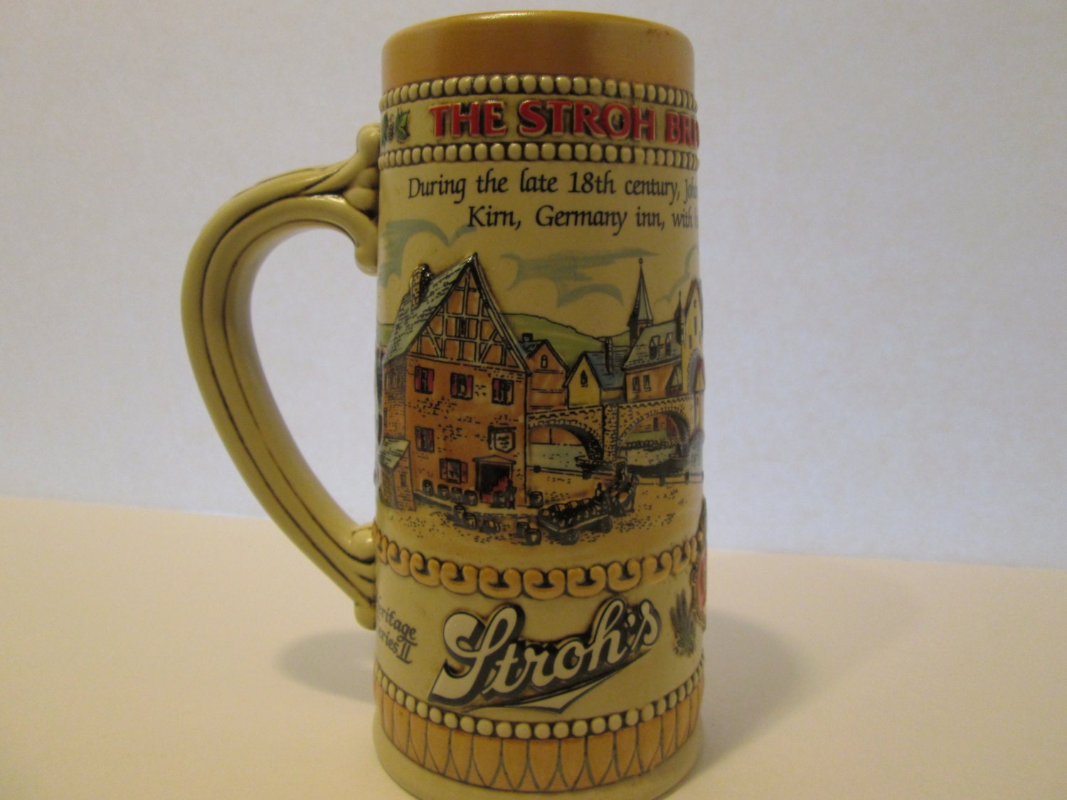 Vintage Strohs Beer Stein