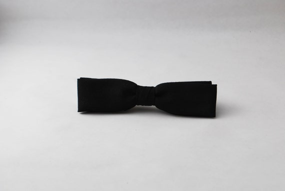 Vintage Black Bow Tie Slim Bow Tie Men's Tie Vintage