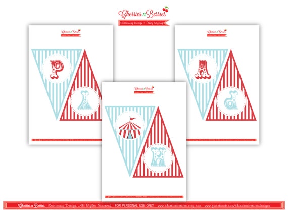 Circus Printable Banner Il_570xn