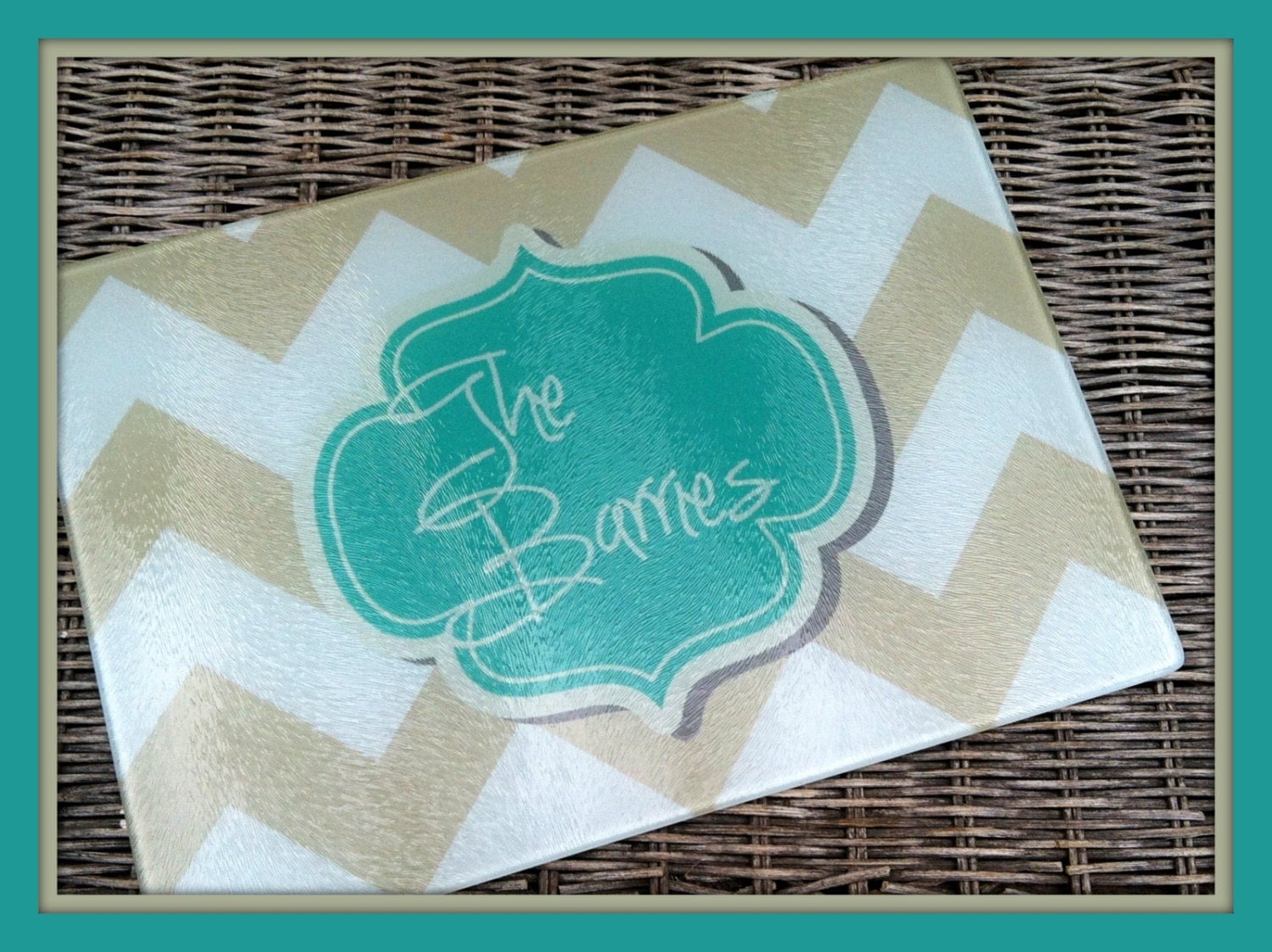 Personalized Glass Cutting Board Custom Monogrammed Gifts for