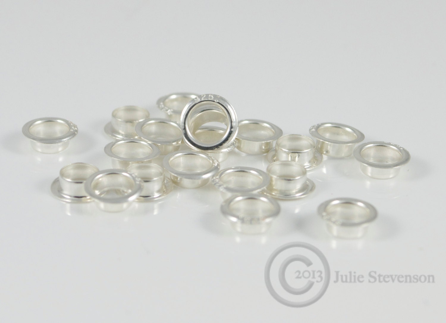 925 Sterling Silver 5mm OD Bead Grommet 4.7mm Hole Qty. 20