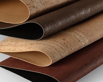 Cork Leather Textile Wholesale - Vegan Fabric - Cork Fabric Portugal Supplier - Kork - 0.7 x 0.5 meters /27.6 x 19.7 in ( CK8 )