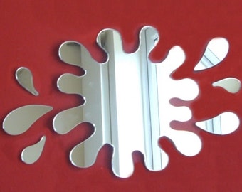 Splash Puddle Mirror with Six Splashes - 5 Sizes Available