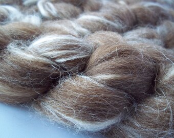 Manx Loaghtan,Tussah Silk Blend, Spinning Fiber,100g / 3.5oz, Rare Breed