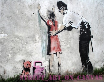 Banksy canvas Frisk Street Art Grafitti Premium Print