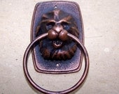 Vintage Cast Iron Door Handle. Lion Head. Door Knob. Home Decor.