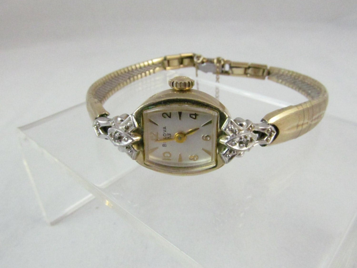 Gorgeous Bulova Ladies Diamond Accent Vintage Watch 10 Kt   Il Fullxfull.434393050 Qe2k 