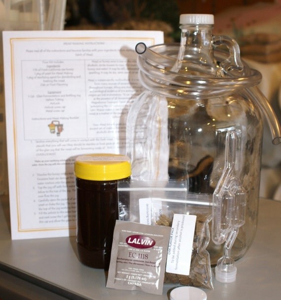 One Gallon Mead Making Kit With Fresh Local California Raw