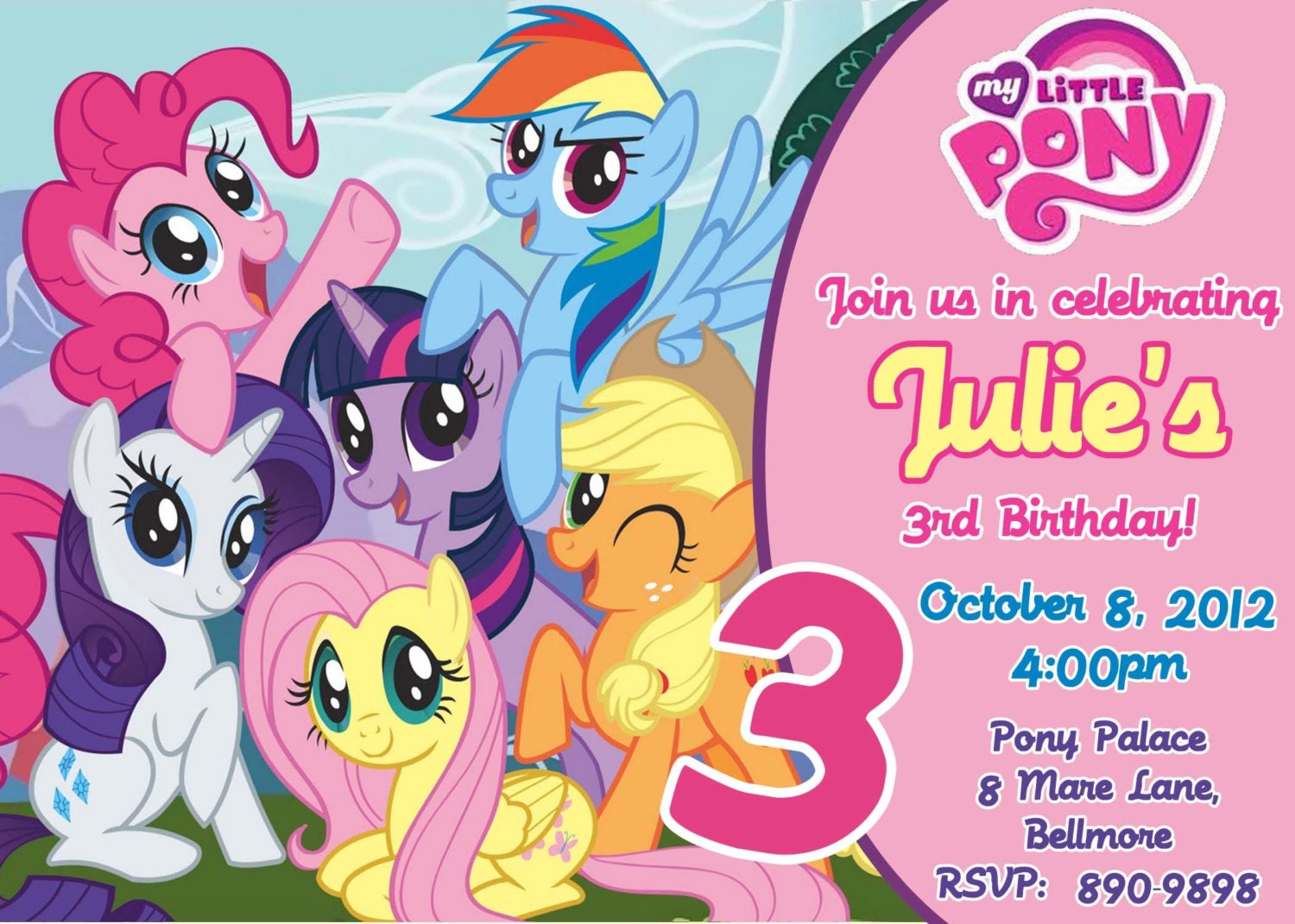 My Little Pony Party Invitations Free 6