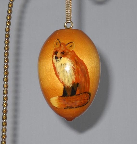 red fox christmas ornament hand painted by treetreasurescanada red fox christmas ornament hand painted by treetreasurescanada