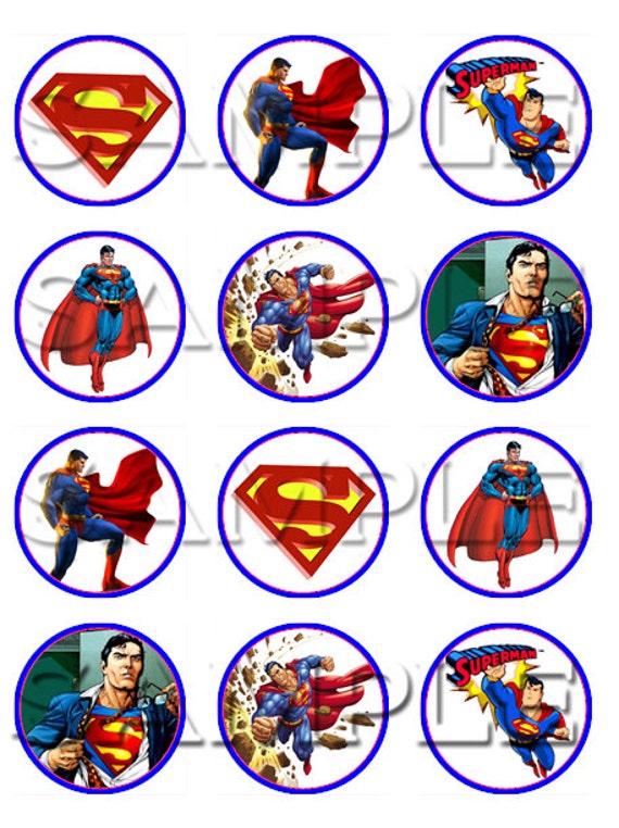 items similar to superman edible cupcake toppers on etsy