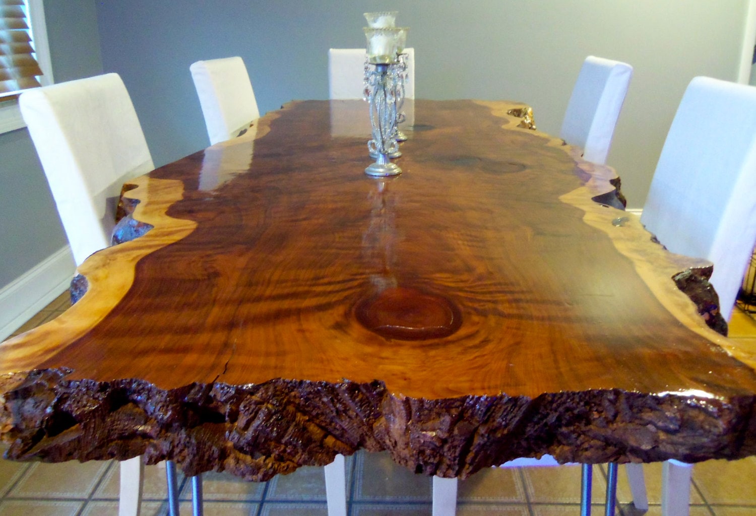 Live Edge Dining Table Redwood Dining Table Wood Slab