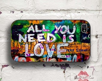 Graffiti "All You Need Is Love" iPhone 4/4S 5/5S/5C/6/6+ and now iPhone 7 cases!! And Samsung Galaxy S3/S4/S5/S6/S7