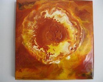 Original Encaustic Painting - Sunburst 2