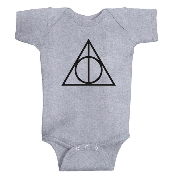 Cute Harry Potter Deathly Hallows OnePiece-3 COLOR options- baby- One Piece- Clothing-infant