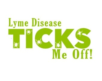 Lyme Disease Awareness Ribbon Decal with Lyme