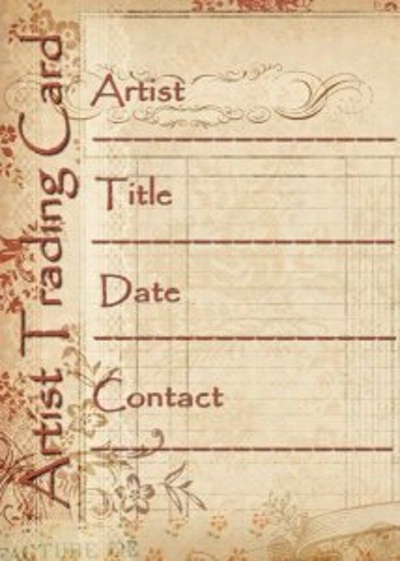 ATC Artist Trading Card Labels Vintage by LiveLearnKreate on Etsy