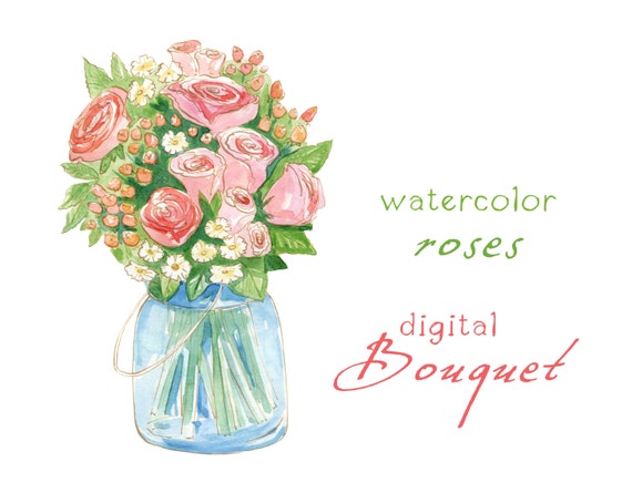 clipart watercolor flowers - photo #29