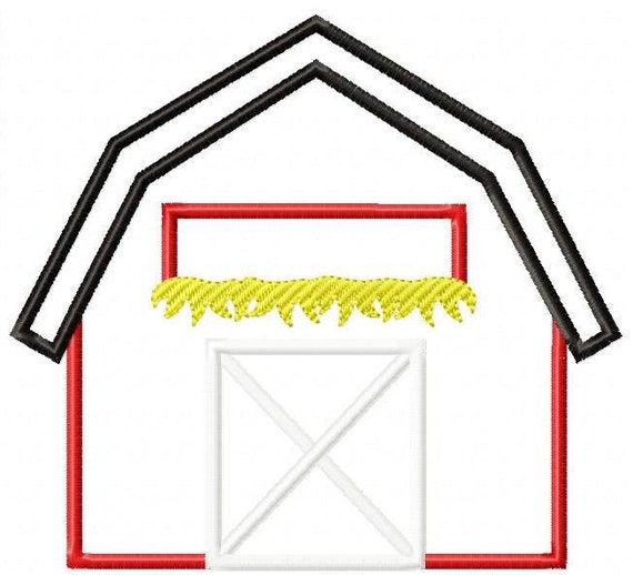 Barn Machine Embroidery Design