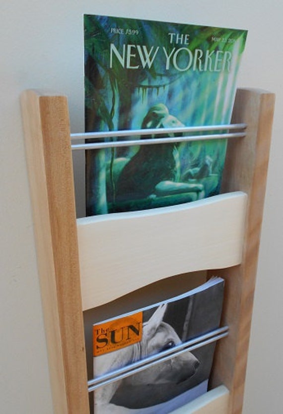 Modern Magazine Rack Wall Mounted Magazine Rack Birch