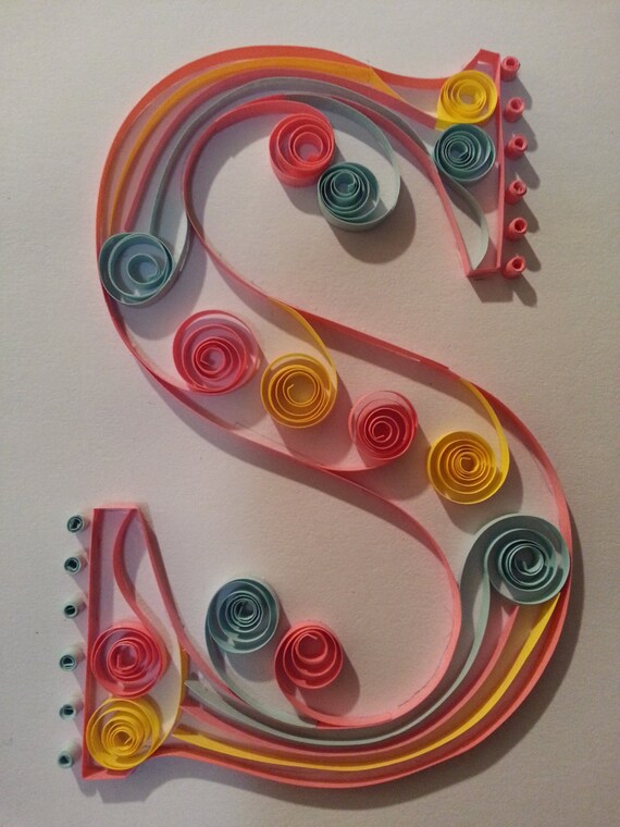 items similar to quilled monogram letter s on etsy