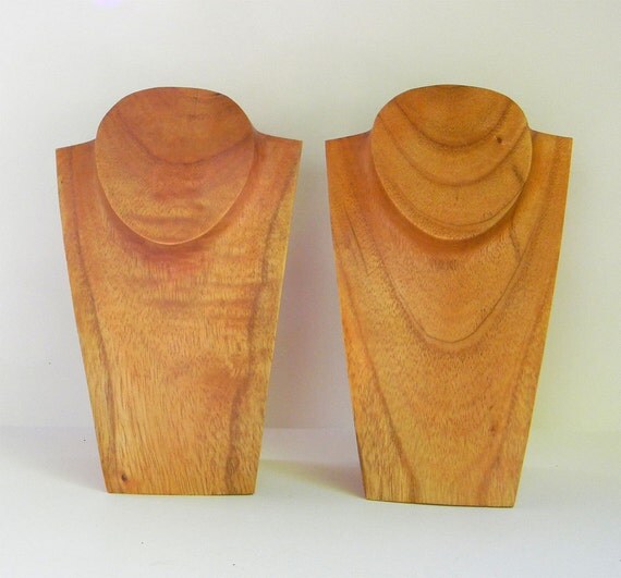 Jewelry Display Neck Forms Bust Wood