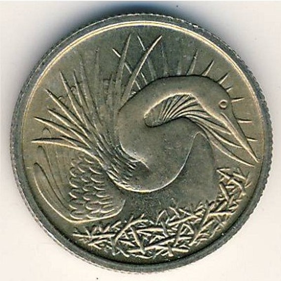 Сингапур 10 центов, 1967-1985. Монеты кавай. Birds монеты