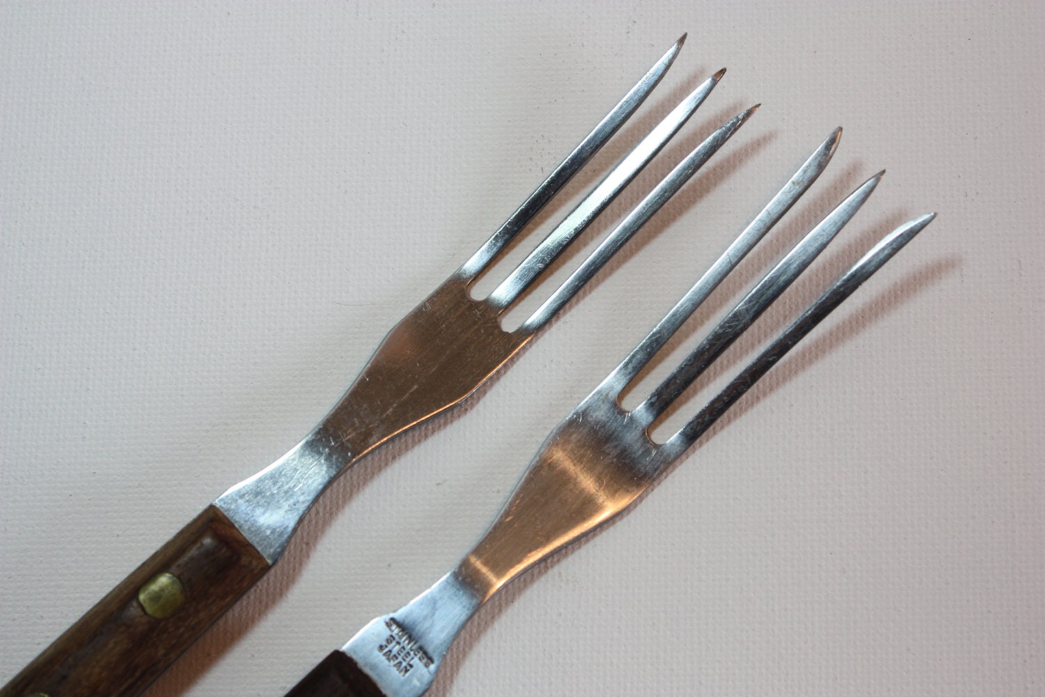 Vintage Granny Fork with Wood Handle made in Japan.