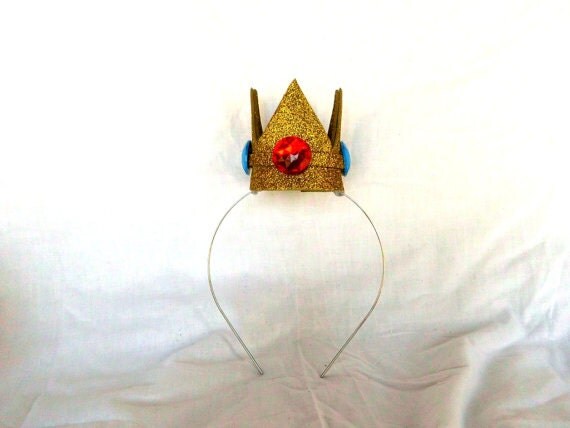 Princess Peach Crown Gold Mini Tiny Sparkle Princess