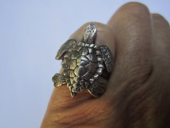 VNTG Native American Sterling Silver Turtle Ring