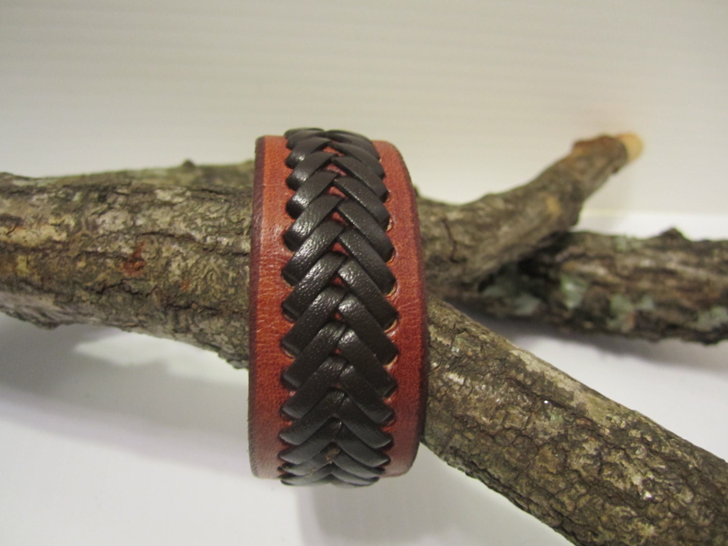 Handmade Leather Bracelet by LeatherHorsesRacecar on Etsy