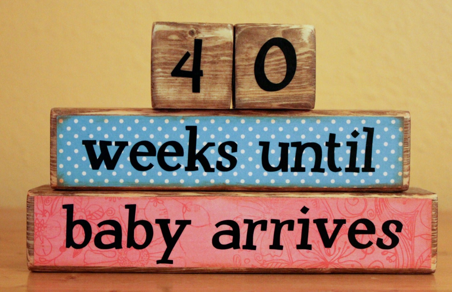 Pregnancy Countdown Blocks Baby Countdown Blocks Maternity