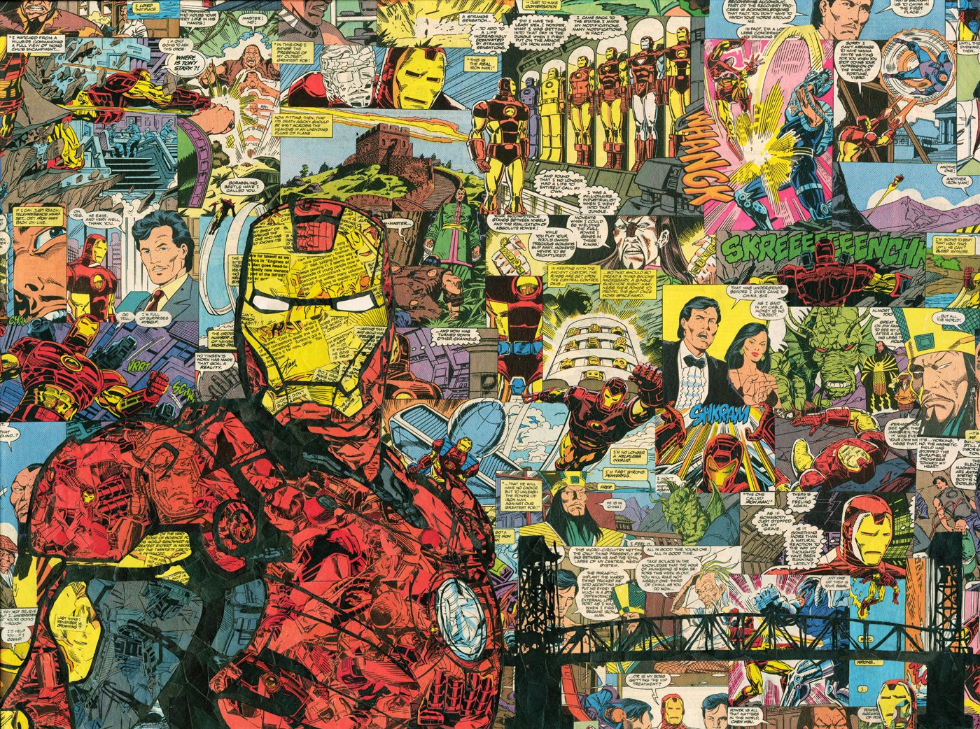 with tumblr themes pages Man collage 18x24 comic Iron