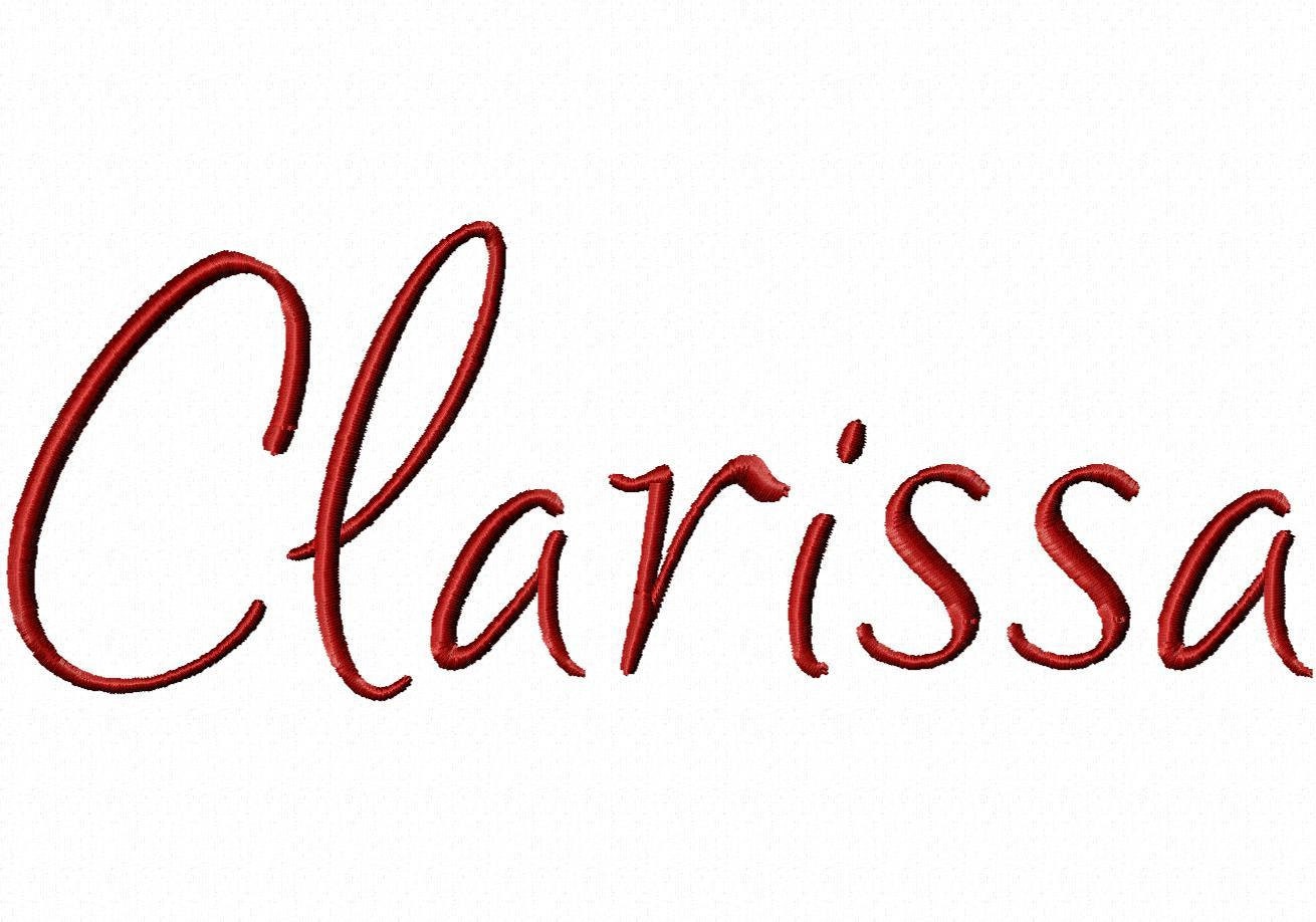 Clarissa Machine Embroidery Fonts 1072