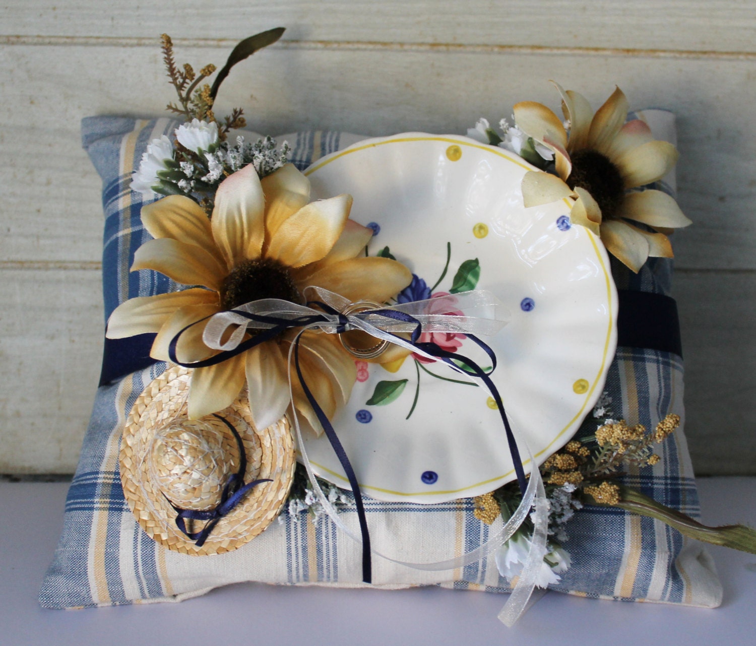 Unique Wedding Ring Pillow Garden Wedding Vintage Wedding